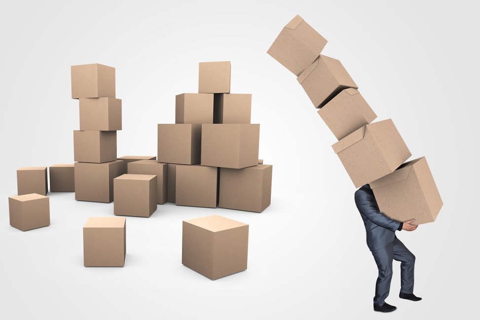 cardboard boxes