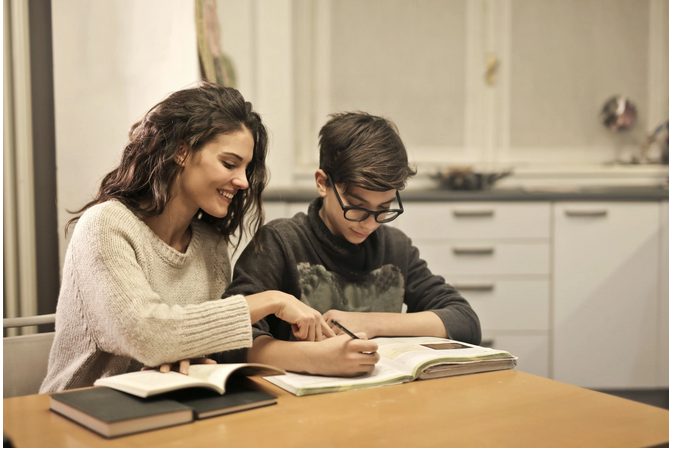 students studying